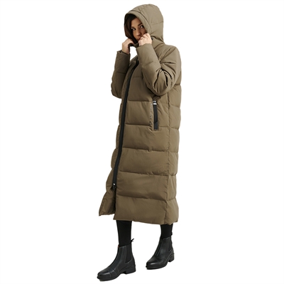 Jacson Lang Vinterfrakke i Brun Velegnet Under Ridning & Træning